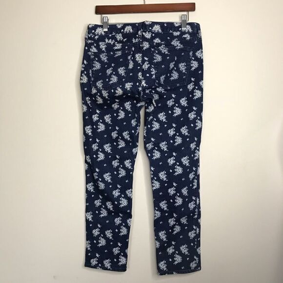 J. crew 28 Cropped matchstick jean indigo floral - Picture 5 of 8